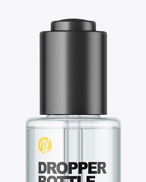 Blue Glass Dropper Bottle Mockup PSD #6