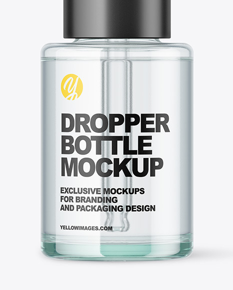 Blue Glass Dropper Bottle Mockup PSD #7