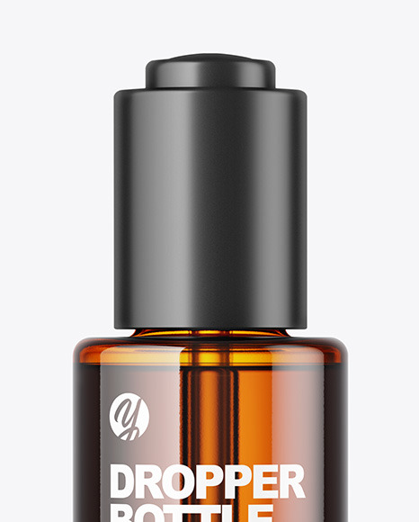 Amber Glass Dropper Bottle Mockup PSD #6