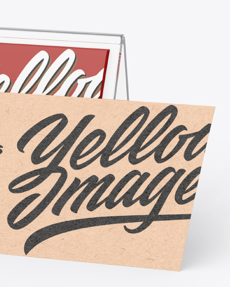 Business Cards w  Transparent Holder Mockup PSD #1