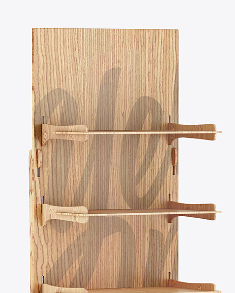 Wooden Display Stand Mockup PSD #2