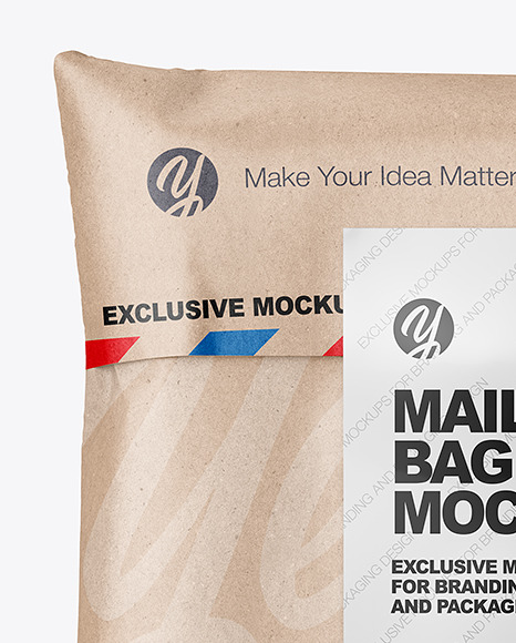 Kraft Paper Mailing Bag Mockup PSD #1