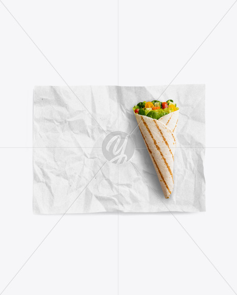 Free Papper Wrapper With Salmon Wrap Mockup PSD Mockups