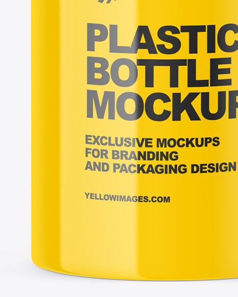 Glossy Plastic Bottle Mockup PSD #6