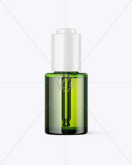 Free Green Glass Dropper Bottle Mockup PSD Mockups