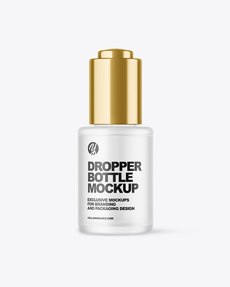 Frosted Glass Dropper Bottle Mockup PSD #2