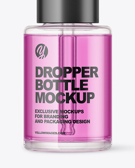 Color Liquid Glass Dropper Bottle Mockup PSD #7