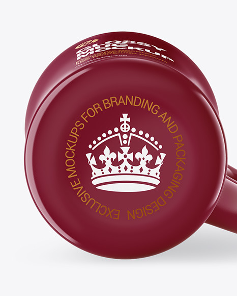 Two Glossy Mugs Mockup PSD #2