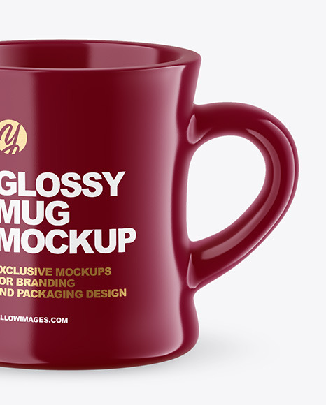 Two Glossy Mugs Mockup PSD #1