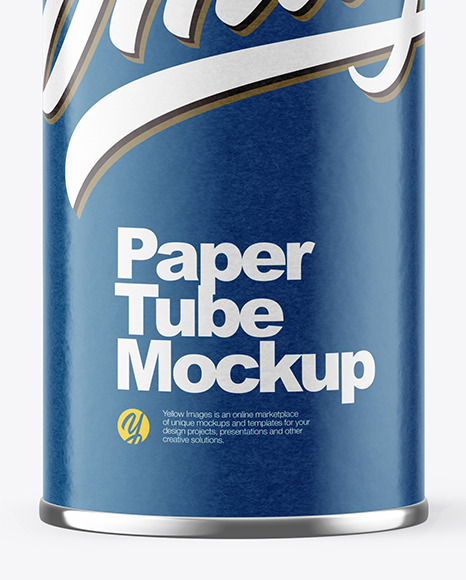 Glossy Paper Tube Mockup PSD #6