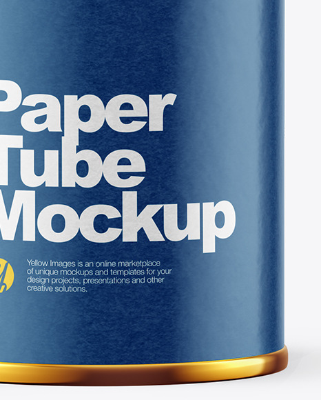 Glossy Paper Tube Mockup PSD #5