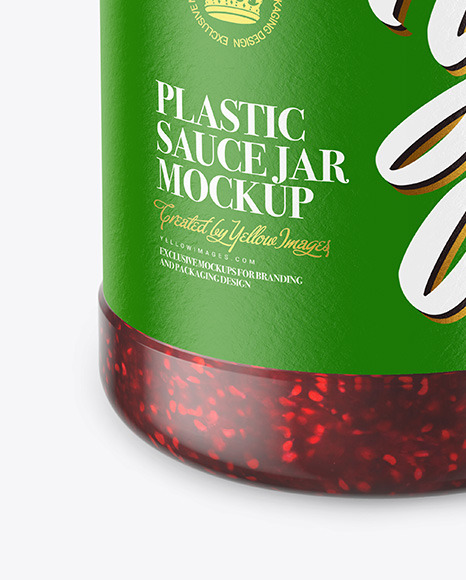 Glass Jar With Raspberry Jam Mockup PSD #6