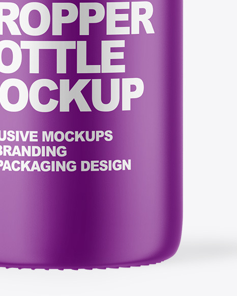 Matte Plastic Dropper Bottle Mockup PSD #6