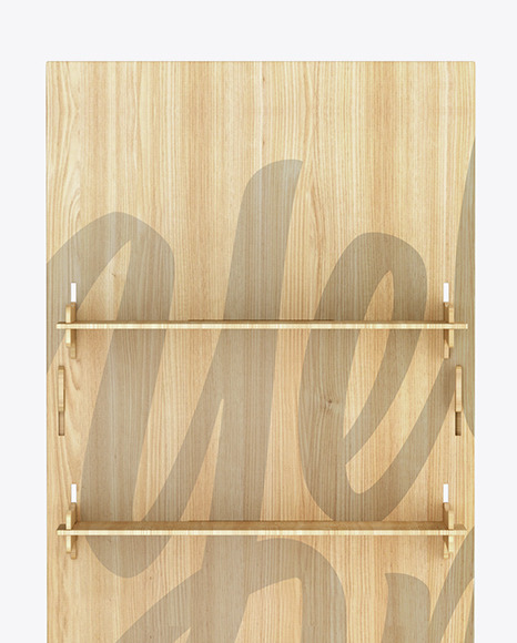 Wooden Display Stand Mockup PSD #2
