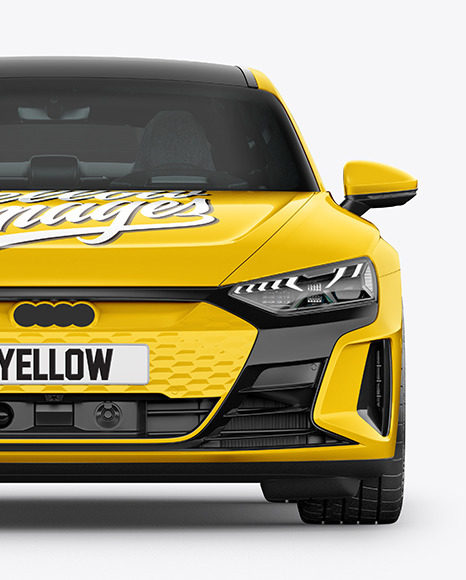 Electric Executive Car Mockup   Front View PSD #2