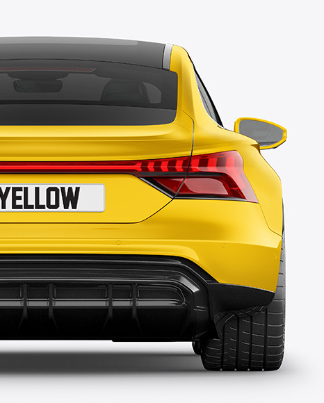 Electric Executive Car Mockup    Back View PSD #2