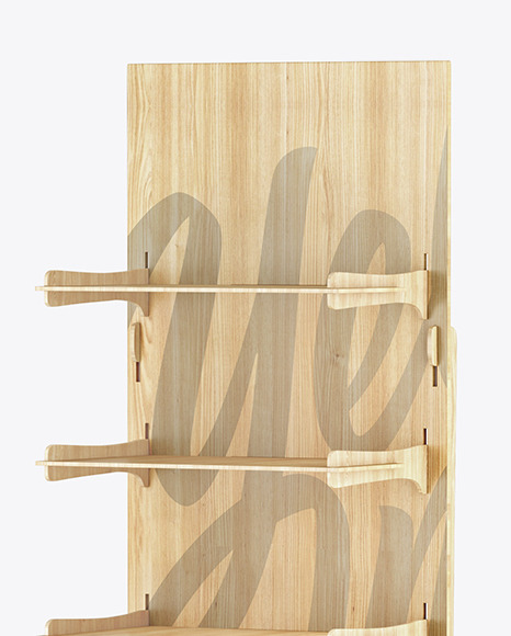 Wooden Display Stand Mockup PSD #2