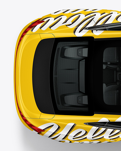 Electric Executive Car Mockup   Top View PSD #1