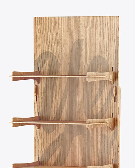 Wooden Display Stand Mockup PSD #2