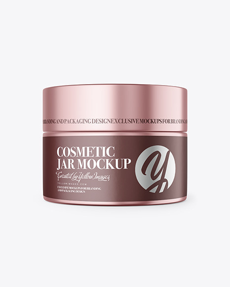 Metallic Cosmetic Jar Mockup