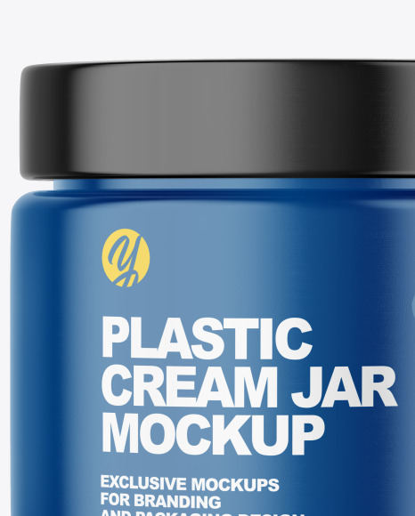 Plastic Cream Jar Mockup PSD #2
