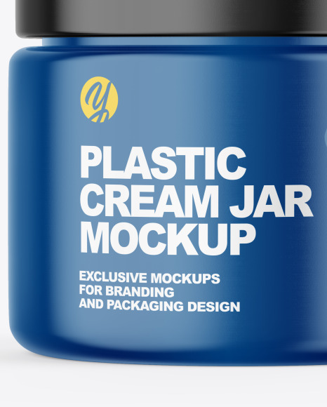 Plastic Cream Jar Mockup PSD #1