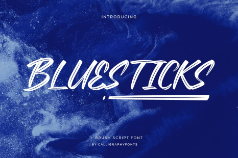 Bluesticks Brush Calligraphy Font