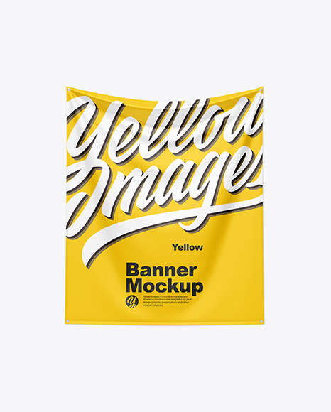 Textile Fabric Banner Mockup PSD #2