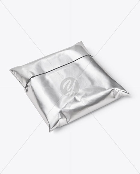 Download Metallic Mailing Bag Mockup In Bag Sack Mockups On Yellow Images Object Mockups