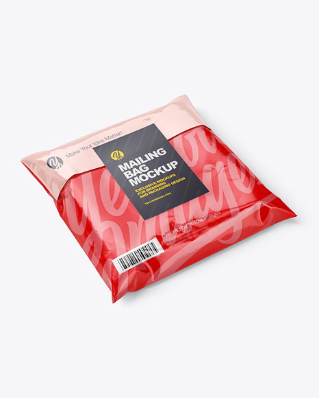 Download Glossy Mailing Bag Mockup Yellow Author