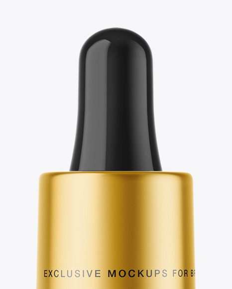 Dark Amber Glass Dropper Bottle Mockup PSD #2