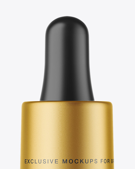 Frosted Amber Glass Dropper Bottle Mockup PSD #2