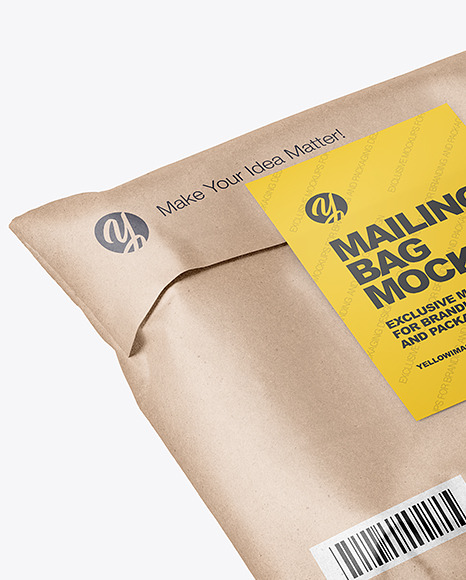 Kraft Paper Mailing Bag Mockup PSD #1