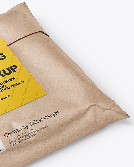 Kraft Paper Mailing Bag Mockup PSD #6