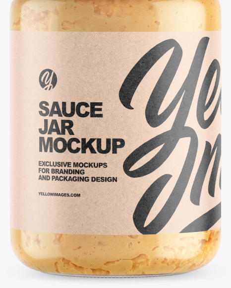 Clear Glass Jar w  Spread Mockup PSD #6