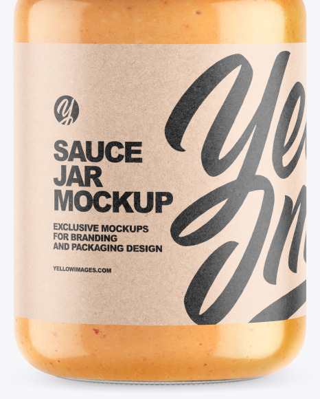 Clear Glass Jar w  Peanut Butter Mockup PSD #6