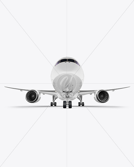 Free Aircraft Mockup - Front View PSD Mockups