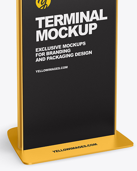 Terminal with Metallic Racks Mockup PSD #1