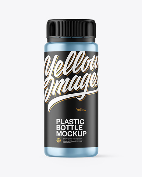 Metallic Plastic Bottle with Box Mockup PSD #2