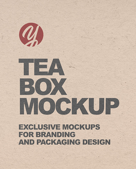 Kraft Paper Box with Tea Mockup PSD #1