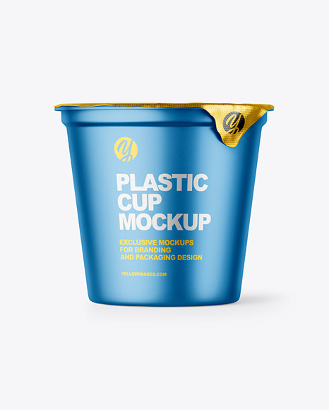 Metallic Yoghurt Cup Mockup PSD #3