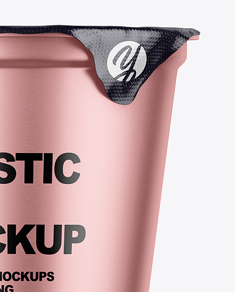 Metallic Yoghurt Cup Mockup PSD #5