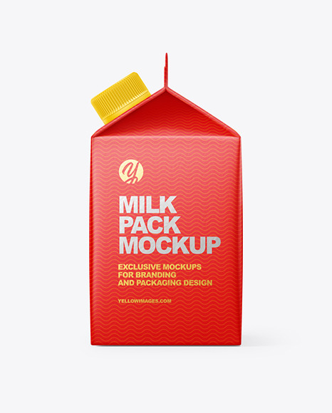 0.5l Milk Carton Packaging Box Mockup PSD #2
