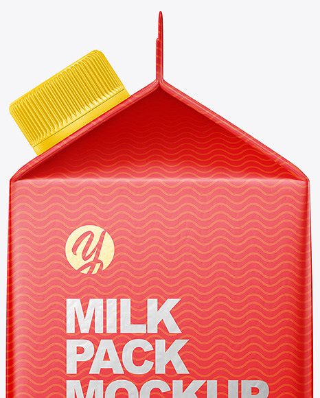 0.5l Milk Carton Packaging Box Mockup PSD #7