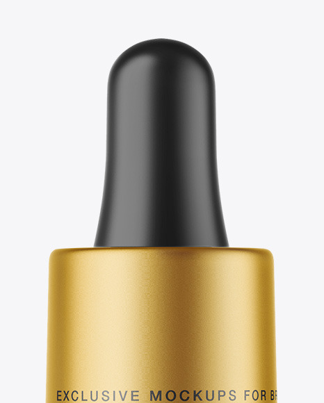 Frosted Green Glass Dropper Bottle Mockup PSD #2