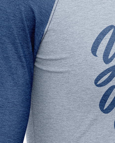 Heather Raglan Long Sleeve T Shirt PSD #6