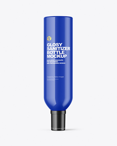 Glossy Sanitizer Bottle Mockup PSD #2