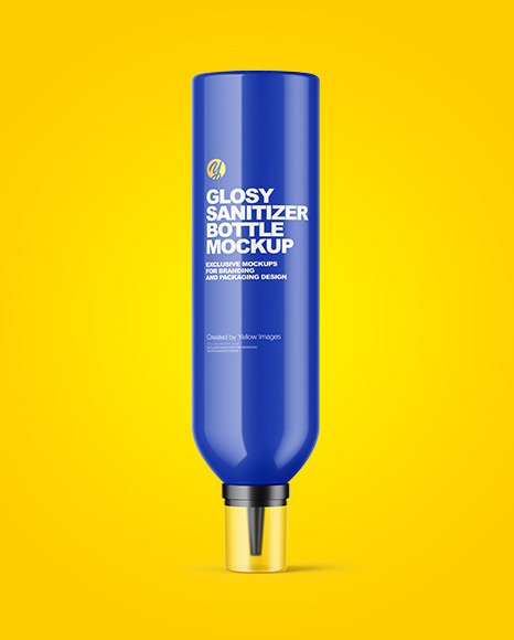 Glossy Sanitizer Bottle Mockup PSD #1