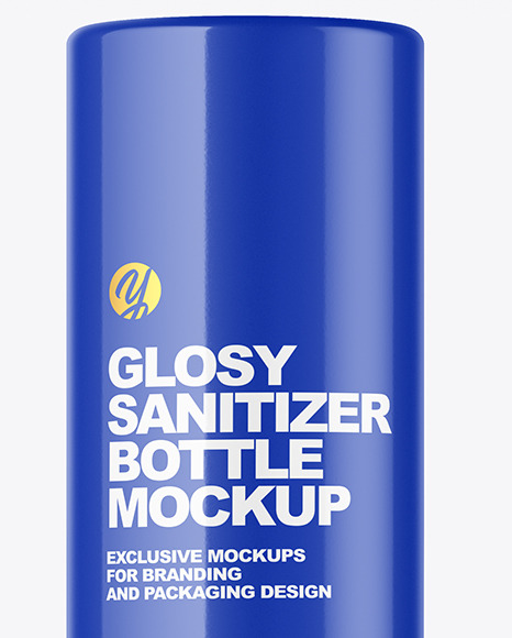Glossy Sanitizer Bottle Mockup PSD #6