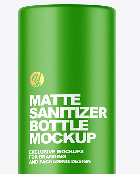 Matte Sanitizer Bottle Mockup PSD #6